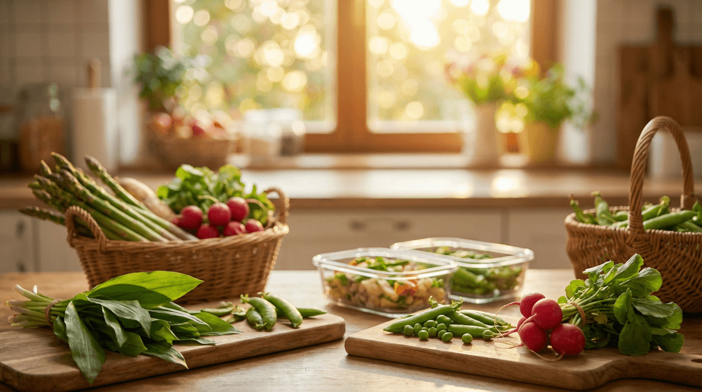 Vorkochen vs. Fertigessen: 60 €* sparen mit Frühlingsgemüse